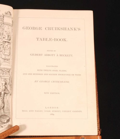 1869 George Cruikshanks Table Book Caricatures Illus