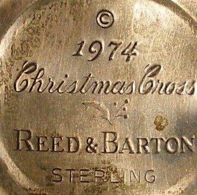 Reed Barton Sterling 1974 Christmas Cross