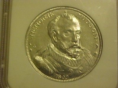 1909 Hendrik Hudson Daalder NGC MS 65 So Called Dollar Medal Token