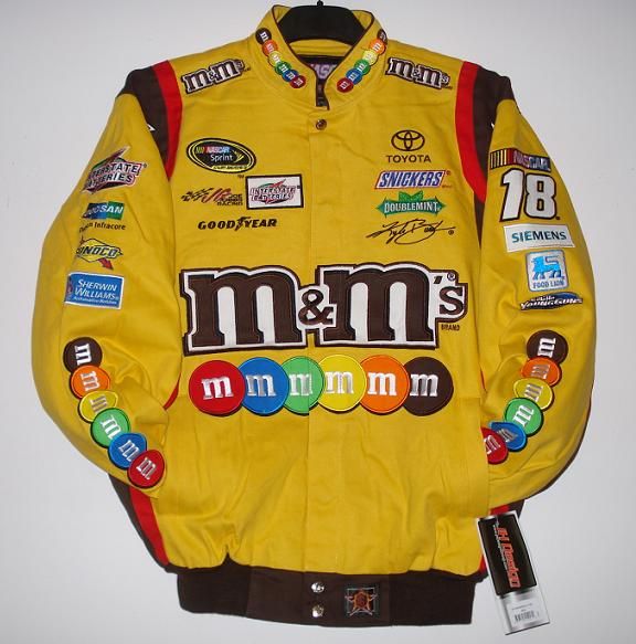  SIZE L SPRINT Kyle Busch M&Ms EMBROIDERED Cotton Uniform Jacket L