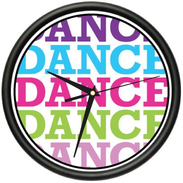 Dance Dance Dance Wall Clock Hip Hop Salsa Merengue Zumba Ballet Dance