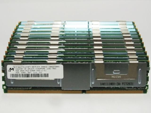  4GB DDR2 PC2 5300F 2Rx4 ECC 240p 36C FBDIMM MT36HTF51272FY RAM