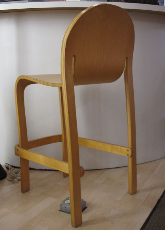 Peter Danko Bodyform Bentwood Bar Stool c1980