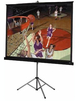 Da lite Picture King ® Tripod Screen 96 x 96, Matte White, With