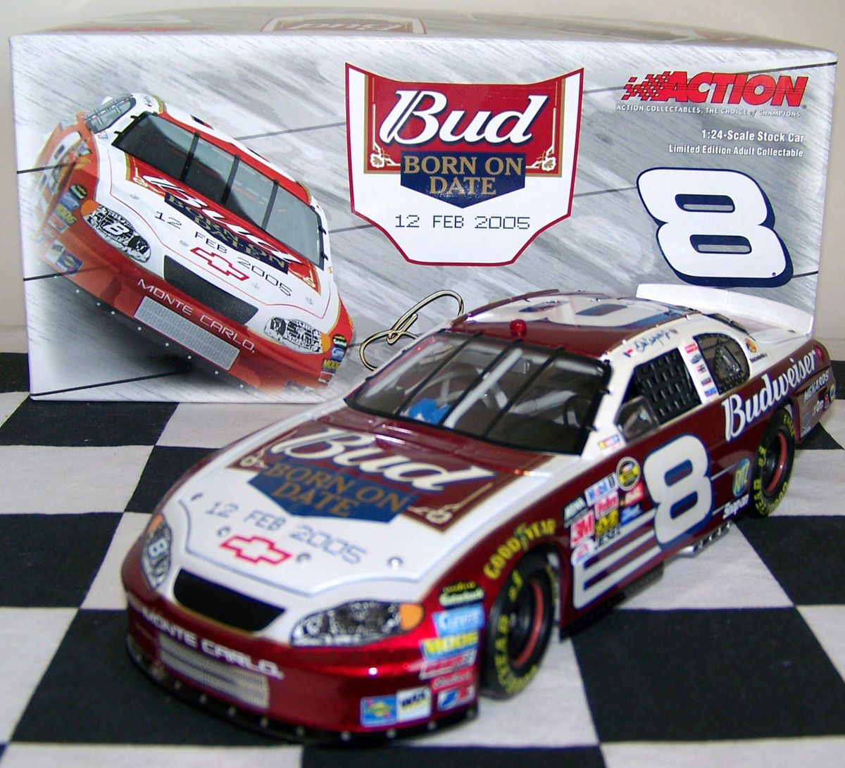 DALE EARNHARDT Jr DIECAST RARE BUD SHOOTOUT BORN ON DATE FEB 12 CLEAN