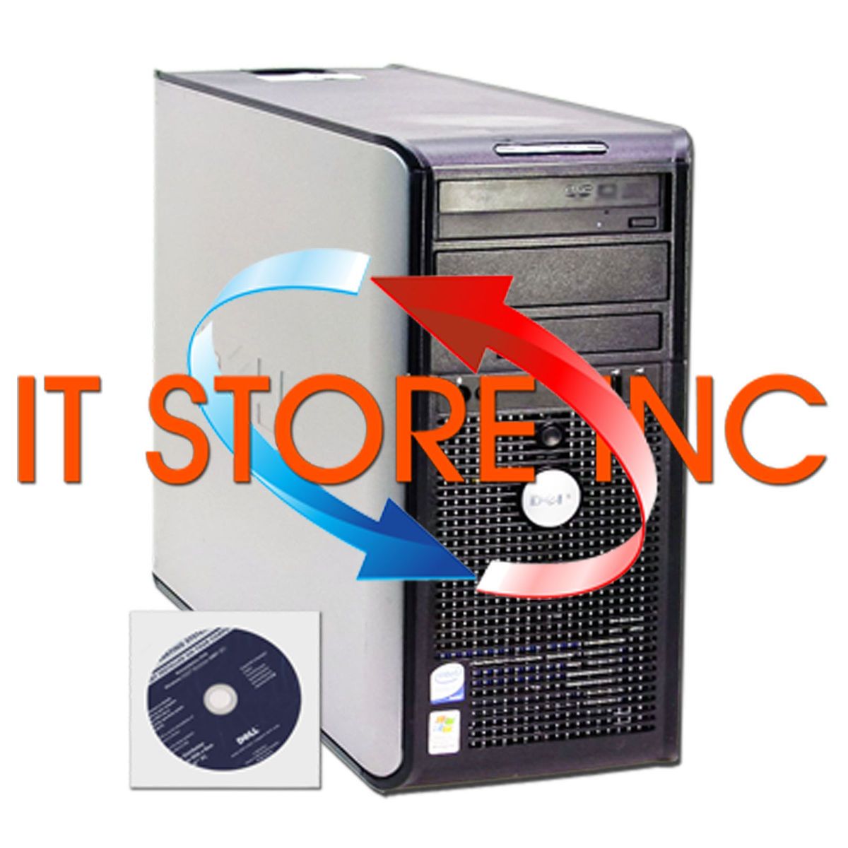 REFURBISHED DELL CORE 2 DUO 3GB RAM DVDRW DVD BURNER XP PRO WIRELESS