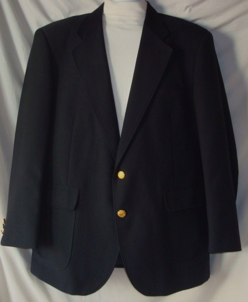 Mens David Taylor Navy Wool Sport Jacket Size 42R