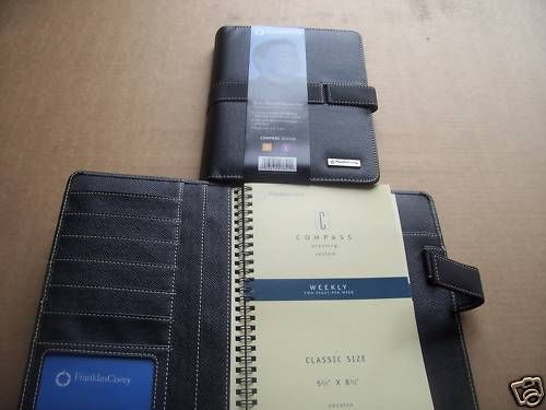 Franklin Covey Day Planner Black Wire Bound Starter Set