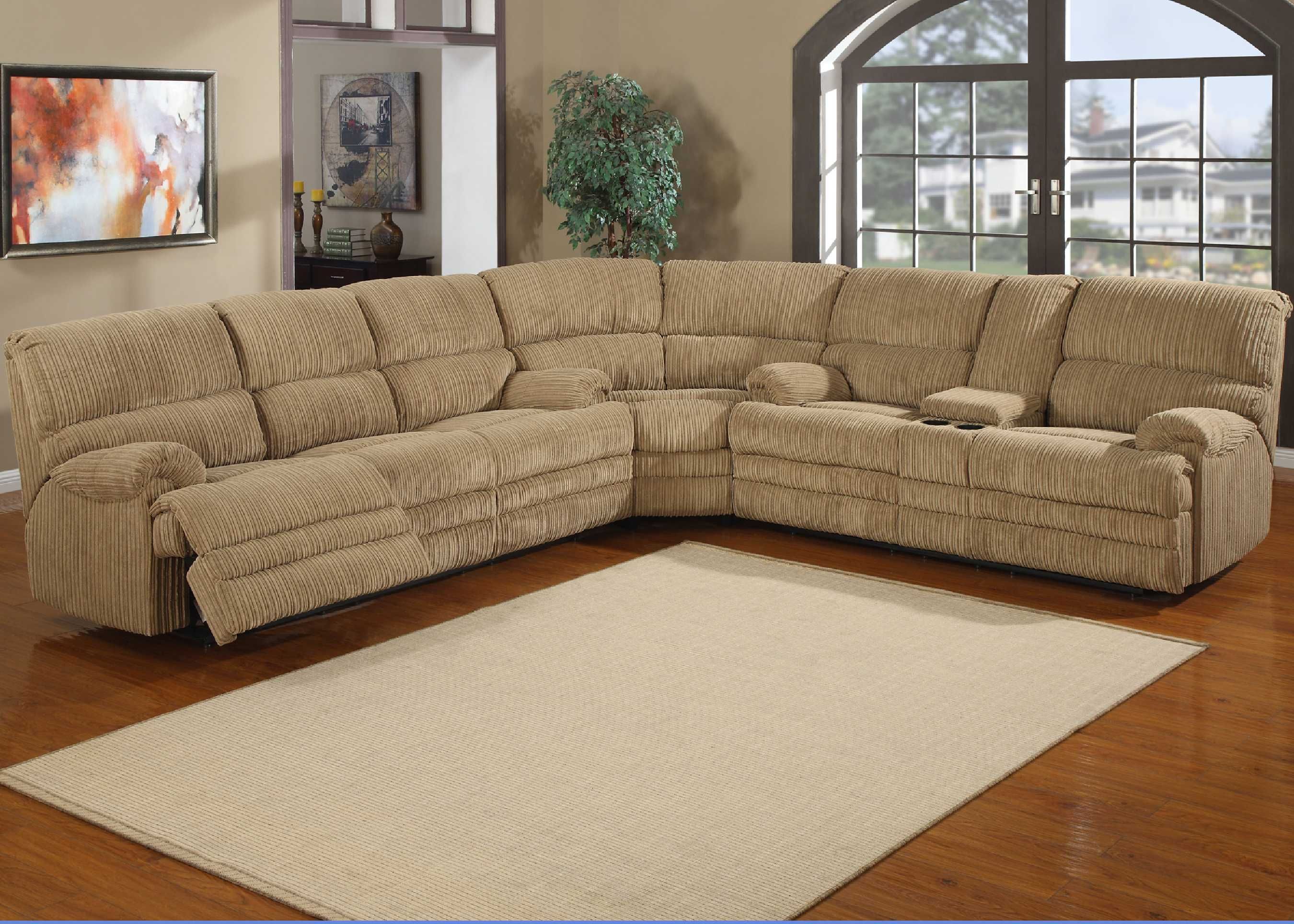 AC Pacific Denton 3 Piece Reclining Sectional Sofa