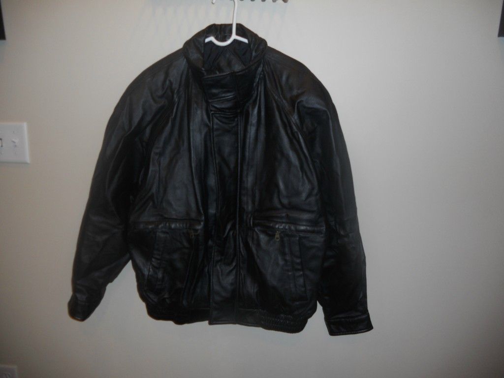 Mens David Taylor Leather Jacket Size Large