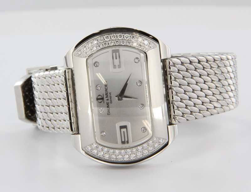  Baume & Mercier Hampton City 65412 Watch Diamond Quartz Swiss Made