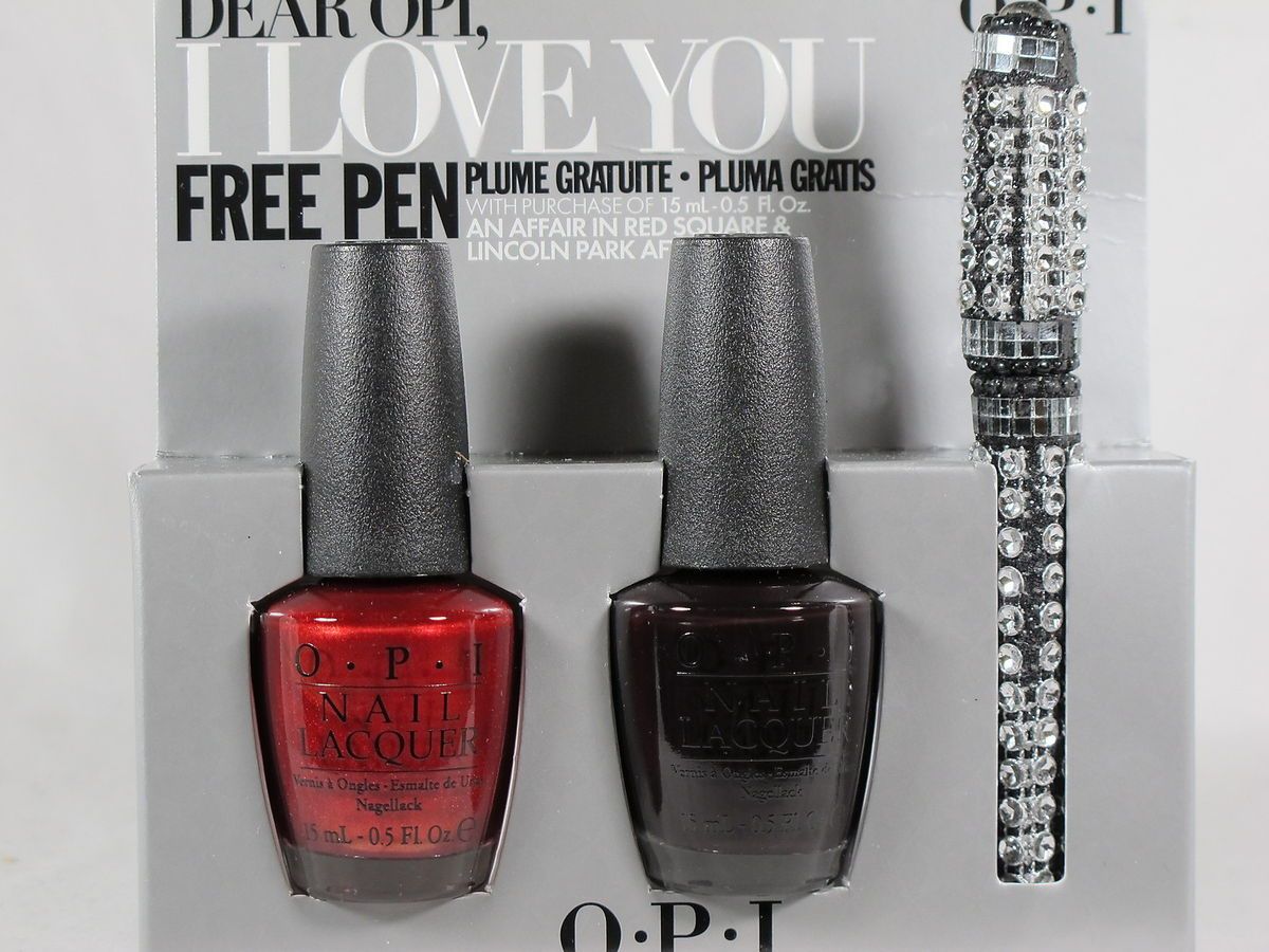 OPI Nail Polish Dear OPI I Love You 3 Free Pen Holiday 2012 An Affair