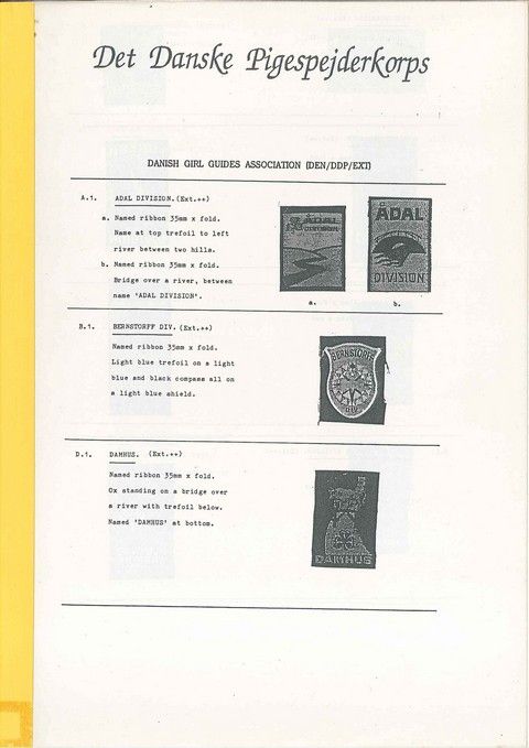  Guide Association Den DDP Ext Denmark Guides Badge Catalogue