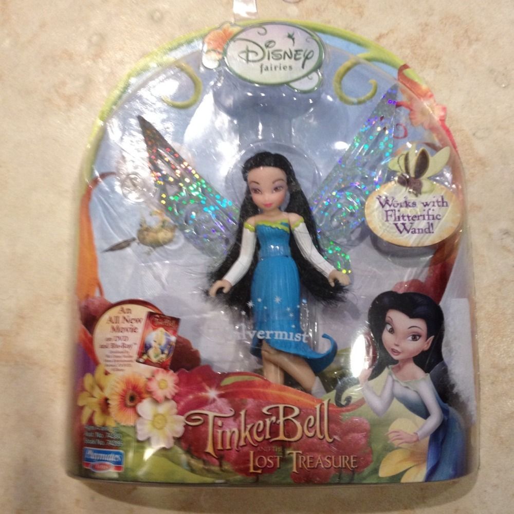 New Disney Fairies Tinkerbell Silvermist Figurine for Flitterific Wand