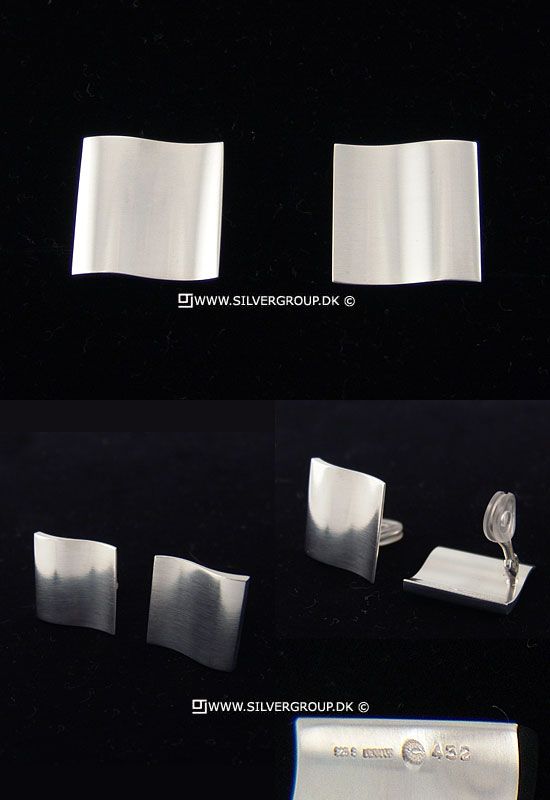 georg jensen silver ear clips 432 surf nanna ditzel