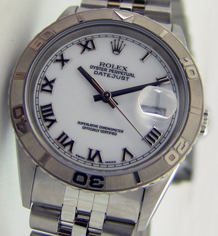  Datejust Thunderbird Steel White Roman Dial 16264 Watch Chest