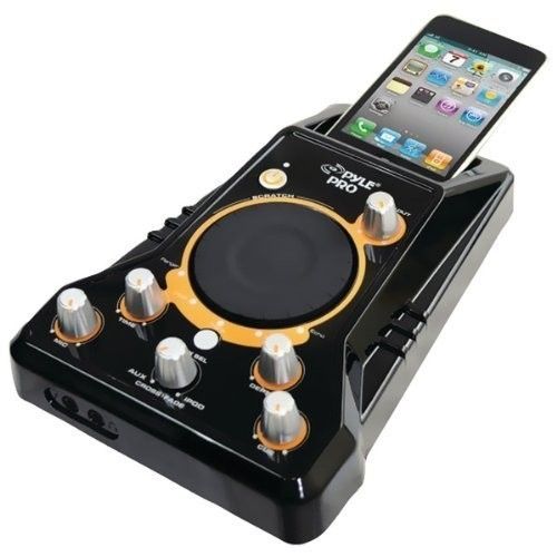 PYLE DJ PLAYER MIXER UNIVERSAL IPOD DOCK W JOG WHEEL DJ SCRATCH SOUND