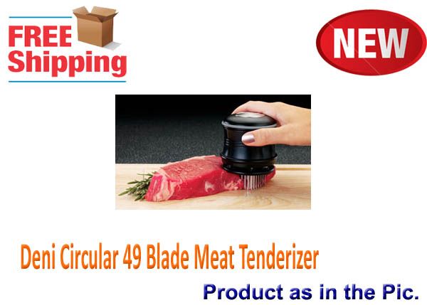 Deni Circular 49 Blade Meat Tenderizer Reduces Cooking Time Marinate