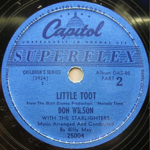 Don Wilson Starlighters Capitol Childrens 25004 1950S