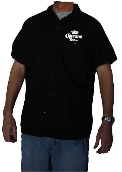  Corona Beer Mechanic Work Shirt New Short Sleeve Button Up