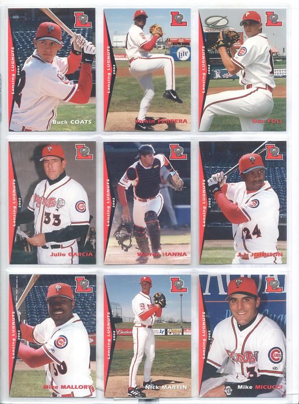 2002 Lansing Lugnuts Mike Mallory Dinwiddie Virginia VA