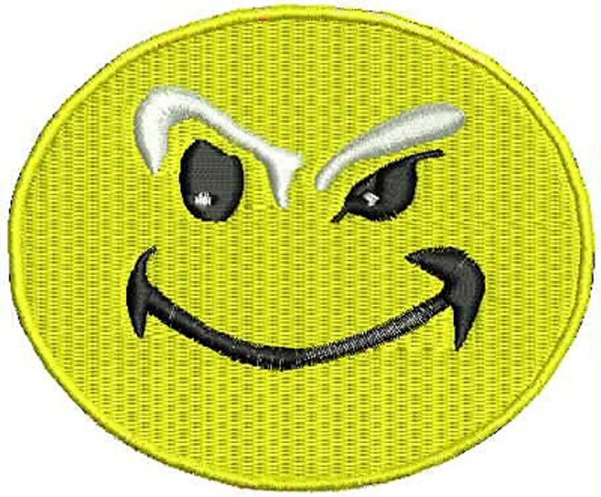 Devious Face New Sew on Patch Embroidered Iron on Patch Biker Patches