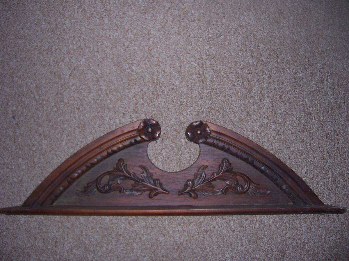  Victorian Carved Wood Pediment Architectural Door Arch Header