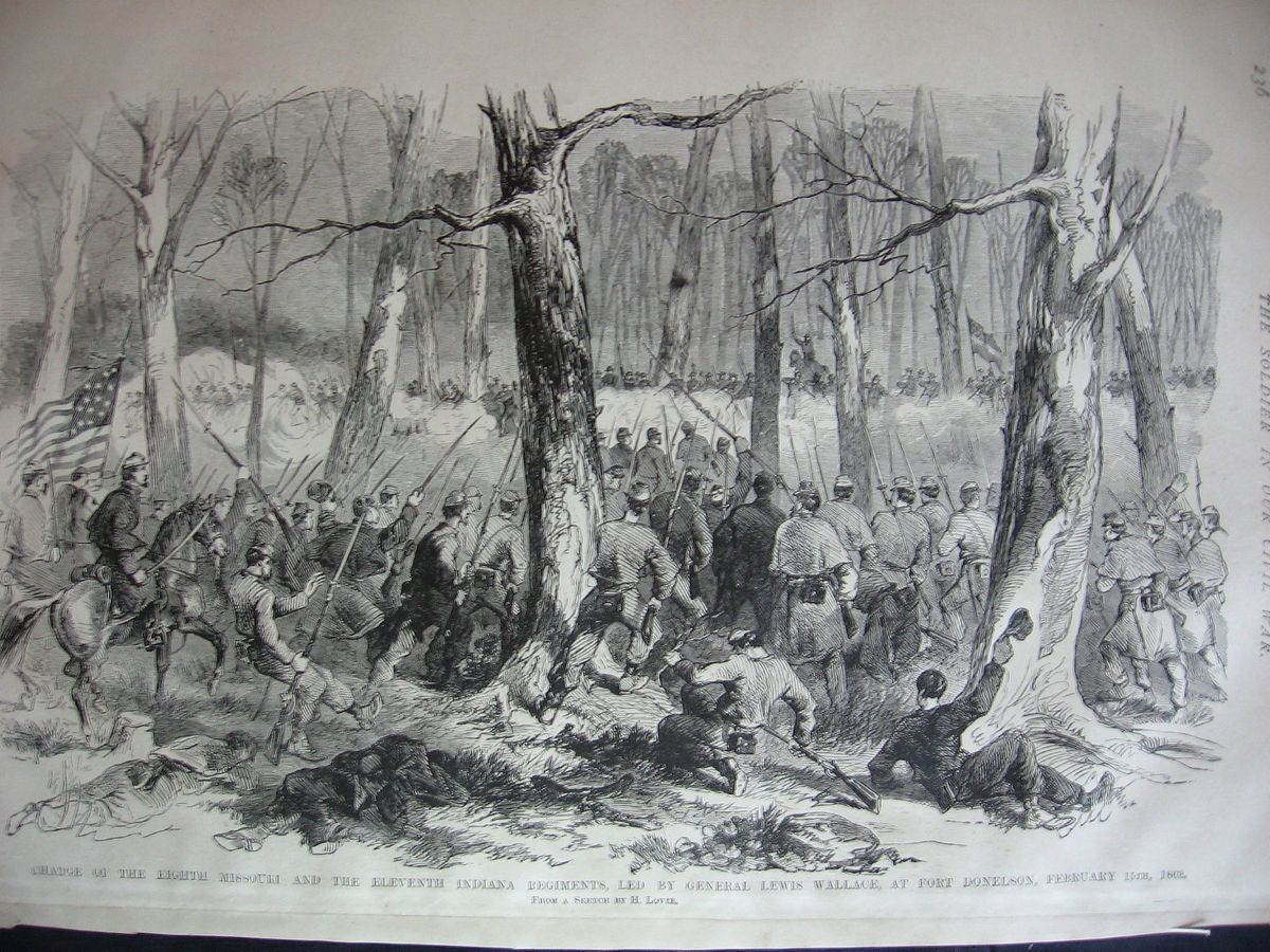  Print Charge of 8th Missouri 11th Indiana at ft Donelson 1862