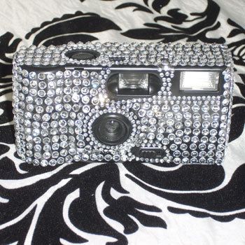 20 Black Rhinestone Disposable Wedding Camera