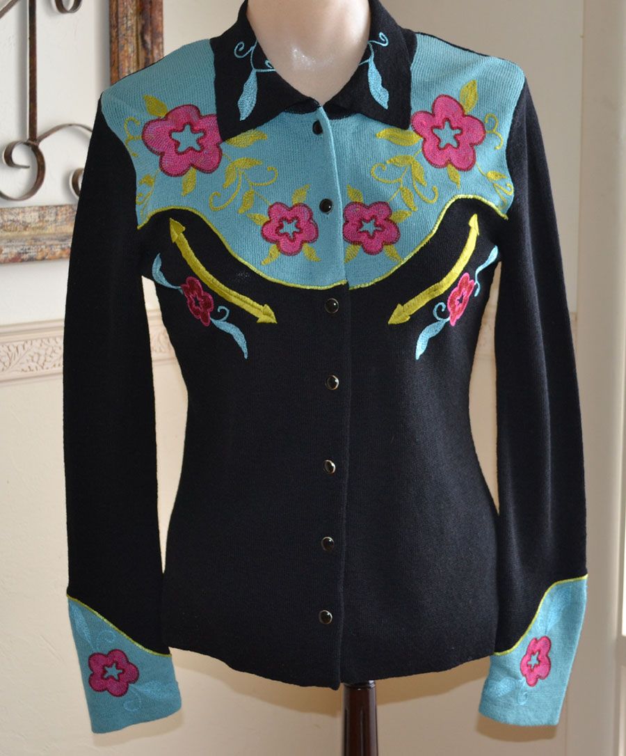 Double D Ranch Ranchwear DD Western Vintage Rockabilly Embroidered