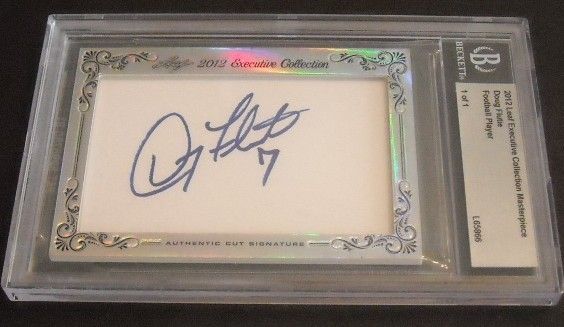 Doug Flutie 2012 Leaf Executive Masterpiece Cut Signature auto signed