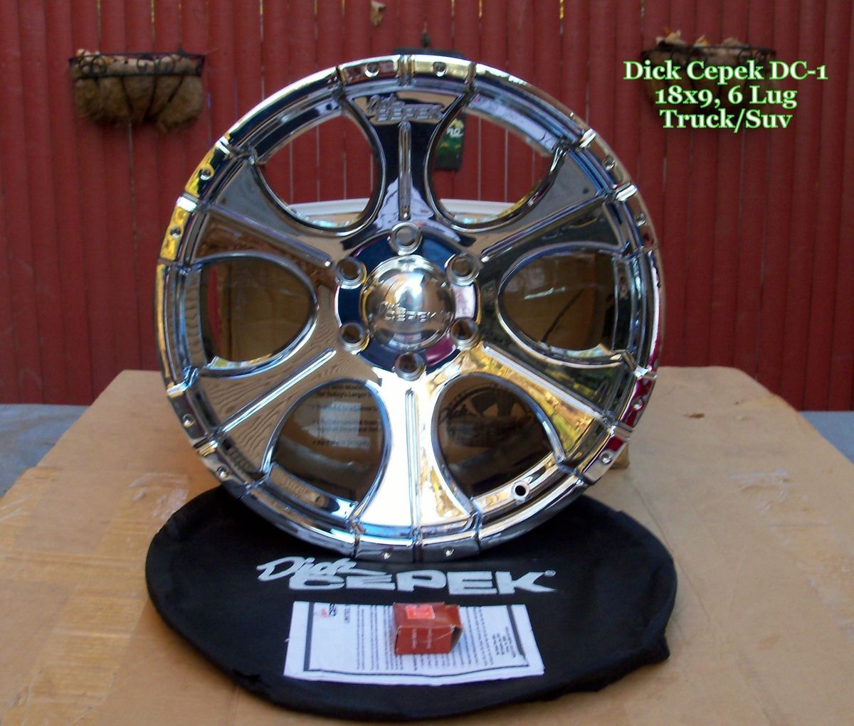 Dick Cepek DC 1 Chrome 18 x 9 Inch Truck Suv Wheels w Center Cap