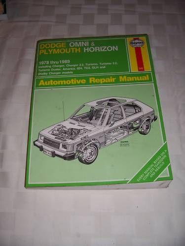 Dodge Omni & Plymouth Horizon 1978  1989 Service Manual