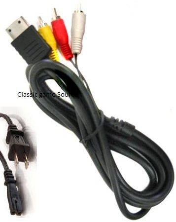 AC Power Cord AV Audio Video TV Cable Sega Dreamcast