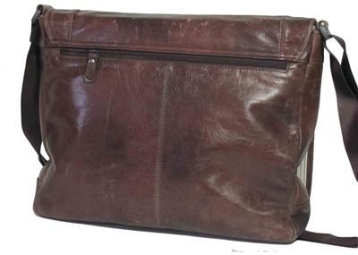 dr koffer fine leather rustic messenger bag brown