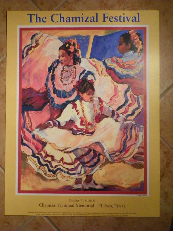 2000 Chamizal Festival Event Poster Connie Dillman Orig