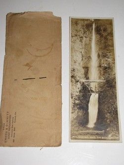 Antique Multnomah Falls Photograph Cross Dimmitt