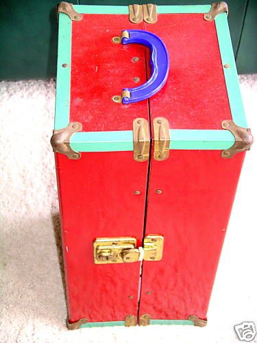 Doll Clothes Closet Collector 1950 Metal Storage Chest