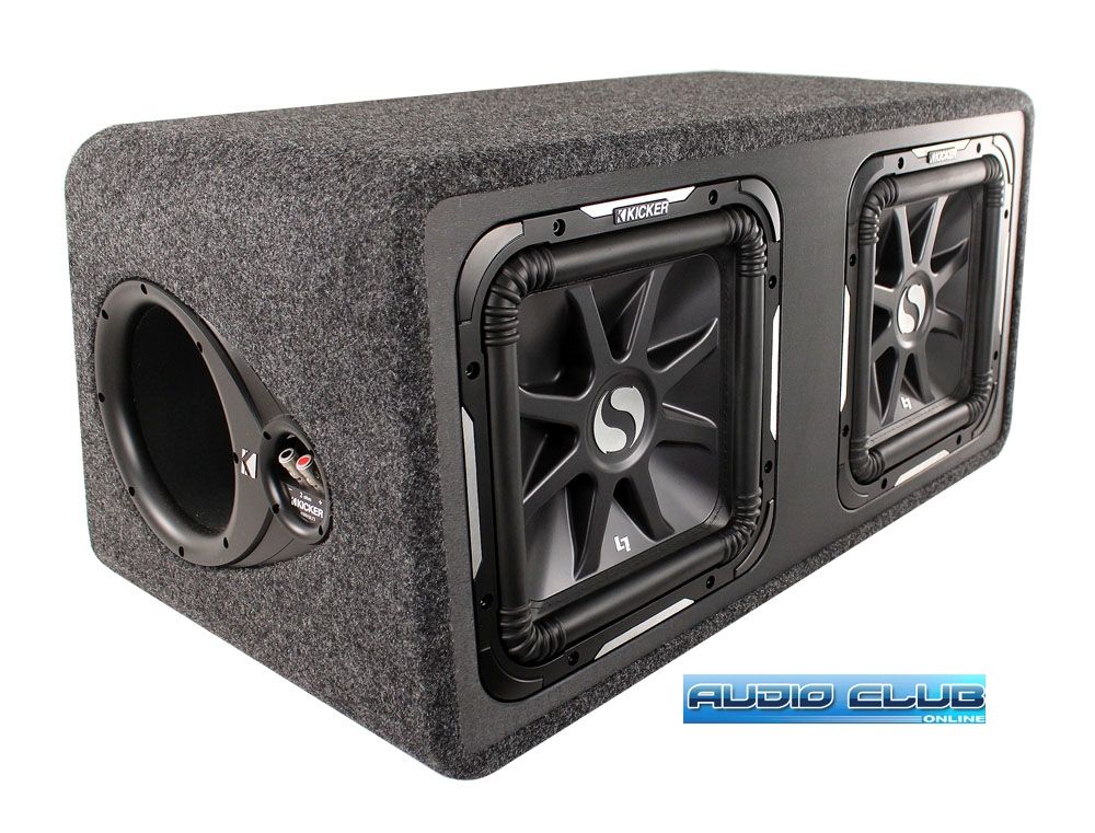 KICKER DUAL 12 VENTED ENCLOSURE W/ 2 SOLO BARIC L7 DUAL 2 OHMS 3000W