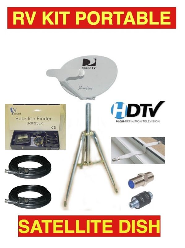 hdtv rv tailgate satellite directv kit tripod locals