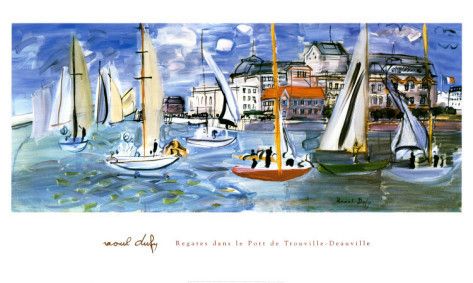 17x33 Print Regattas  by Raoul Dufy