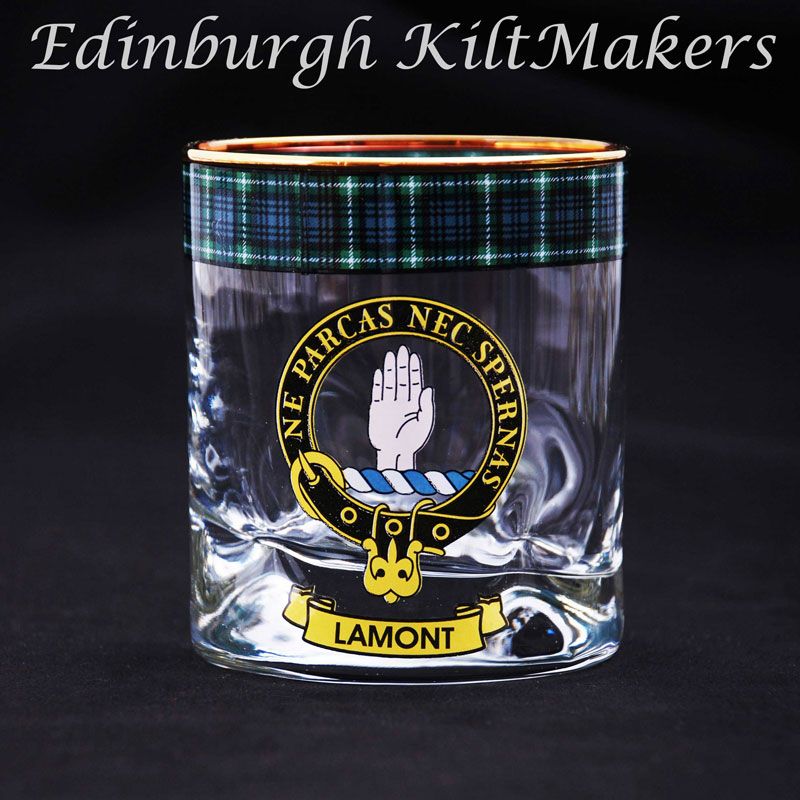 Davidson Clan Crested Whisky Glass Tartan Whisky Glasses