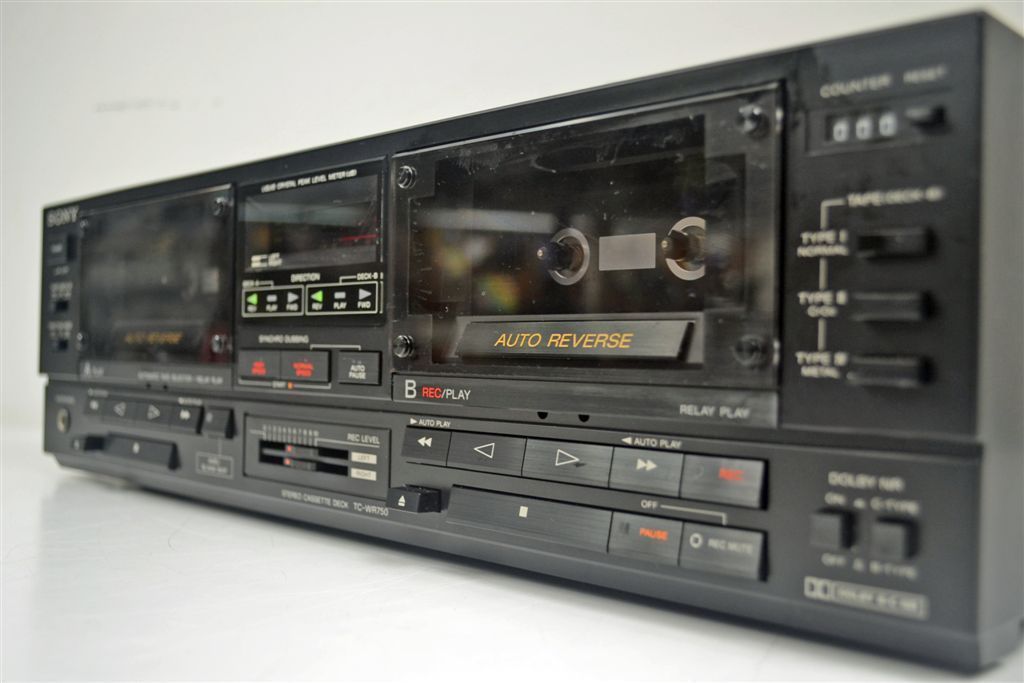 Sony Stereo Dual Cassette Deck Tape Player Recorder TC WR750