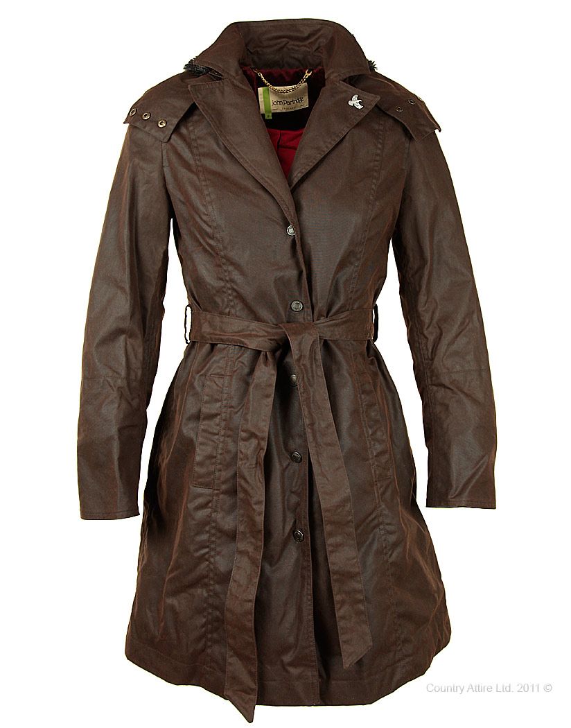 John Partridge Ladies Dunmore Raincoat   Antique Brown WAW102