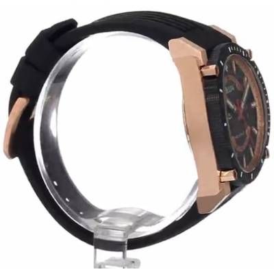  98B152 Mens Precisionist Champlain Black Rose Gold Plated Watch