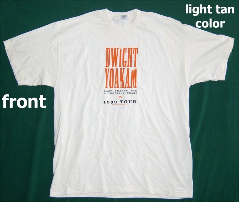 Dwight Yoakam 1999 Last Chance Tour Tan T Shirt XL New