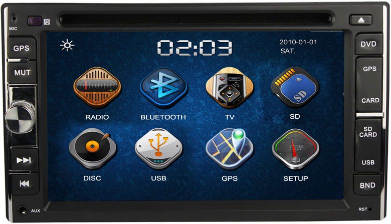 Car CD DVD Player 6 2Touch Screen Double 2 DIN in Dash Radio  BT