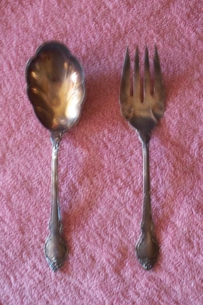  Shell Shaped Serving Spoon Fork Holmes Edwards Is Deep Silver