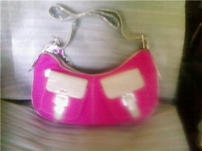 Vegan Handbag Cleo Roos Fushia Silver Hobo Style $75