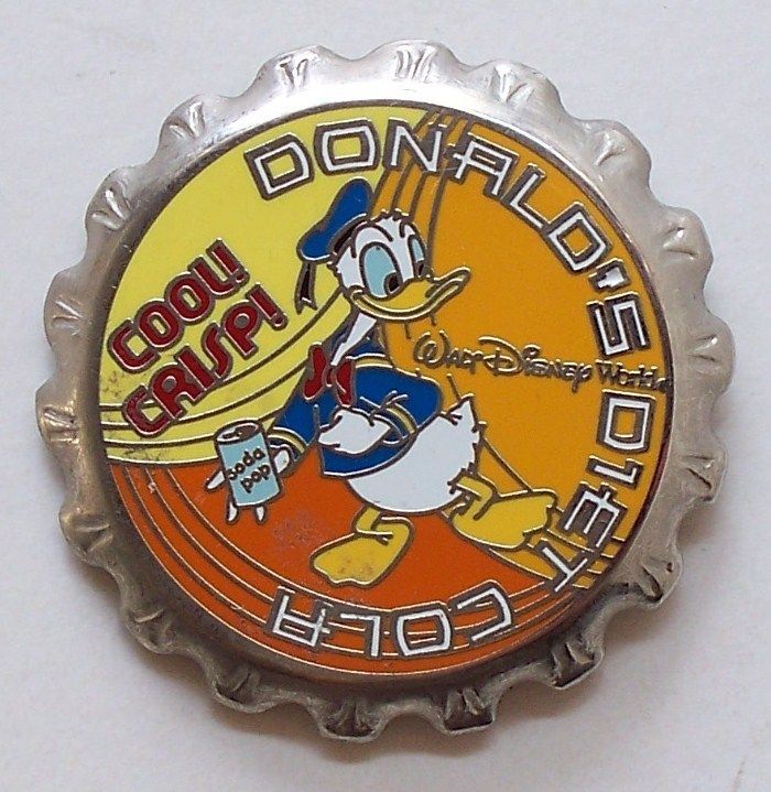 Donalds Diet Cola Pin Pinback Walt Disney World